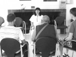 Grace Cañizares durante una sesión de Mindfulness Mindfulness, psicología, enfermería, meditación, enfermedad mental